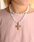 Pearl Cross Necklace