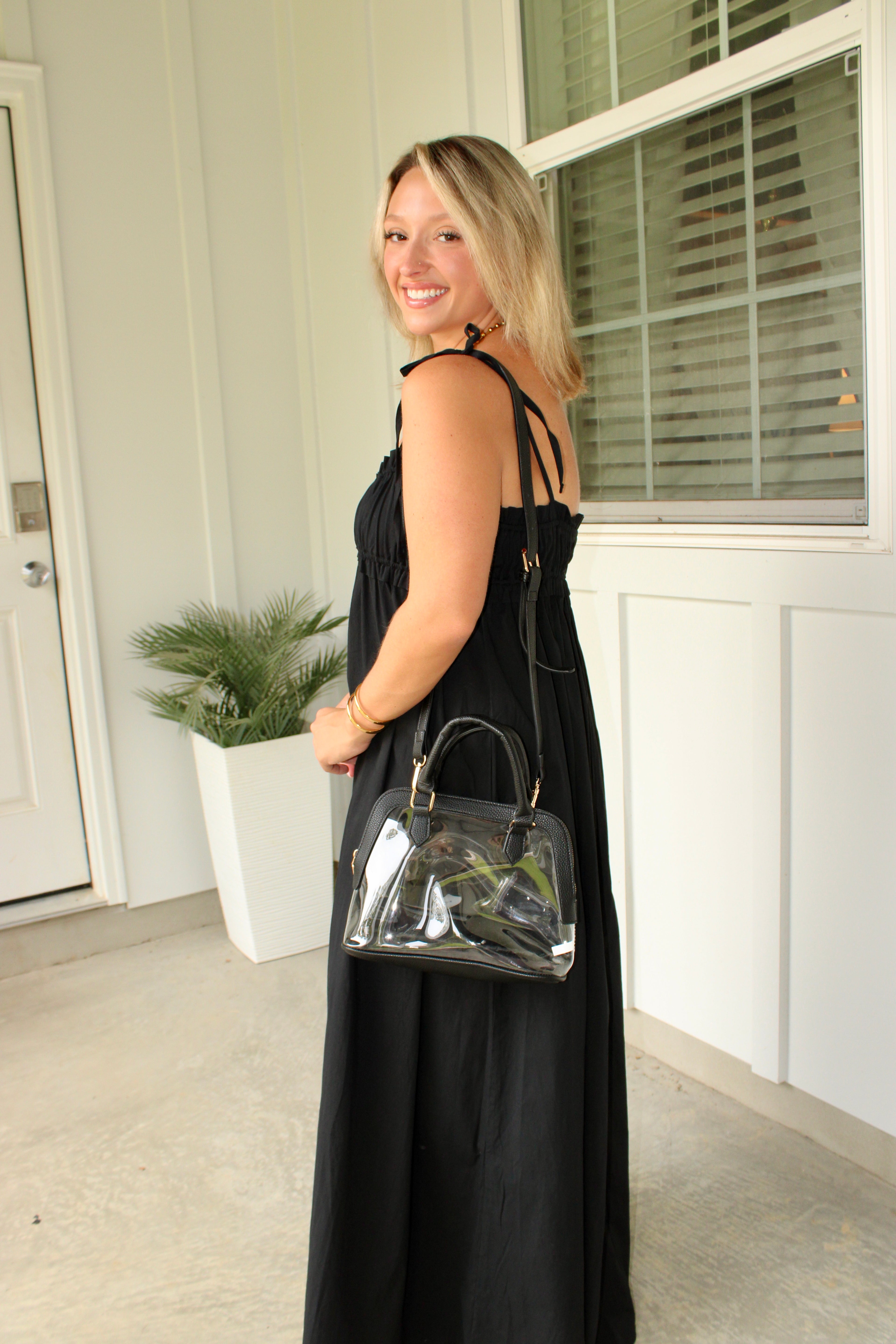 Charm Clear Bag: Black