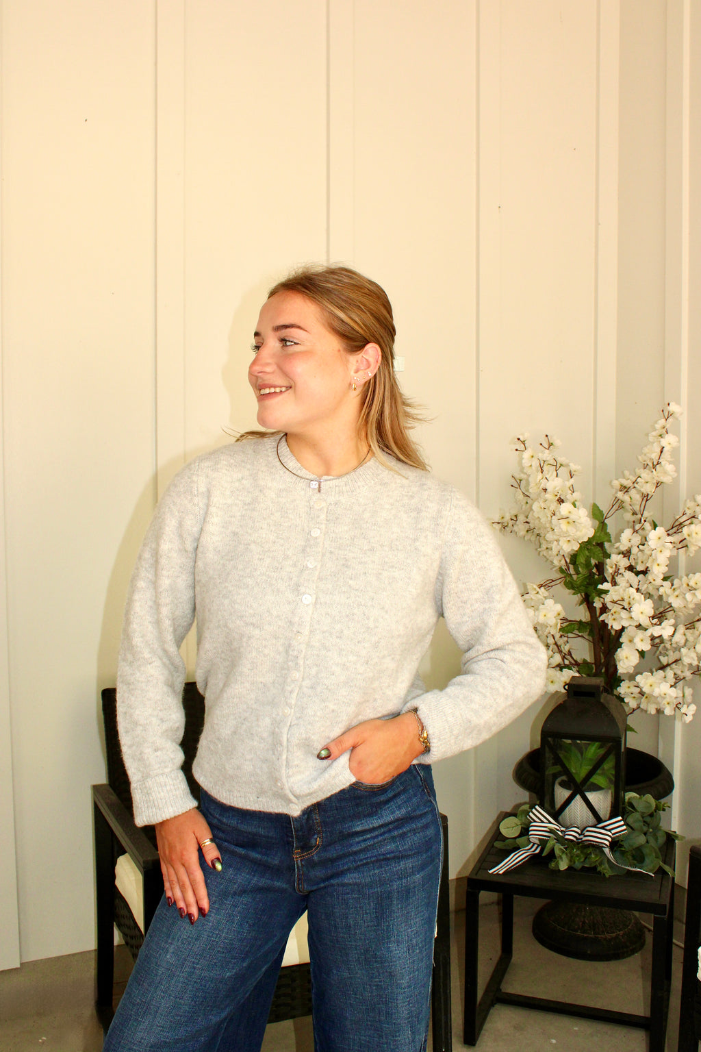 Freedom Knit Cardigan: Heather Grey