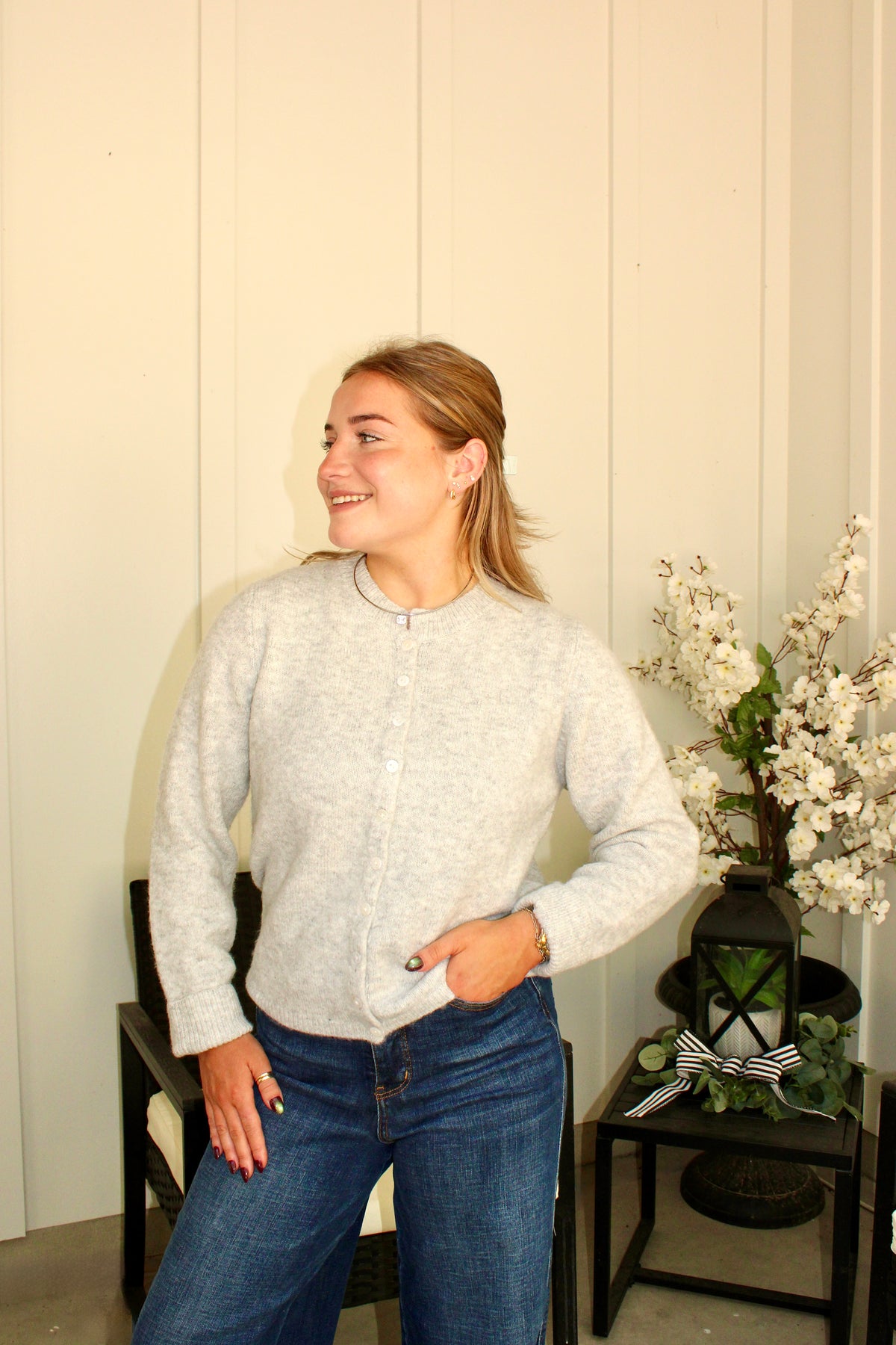Freedom Knit Cardigan: Heather Grey