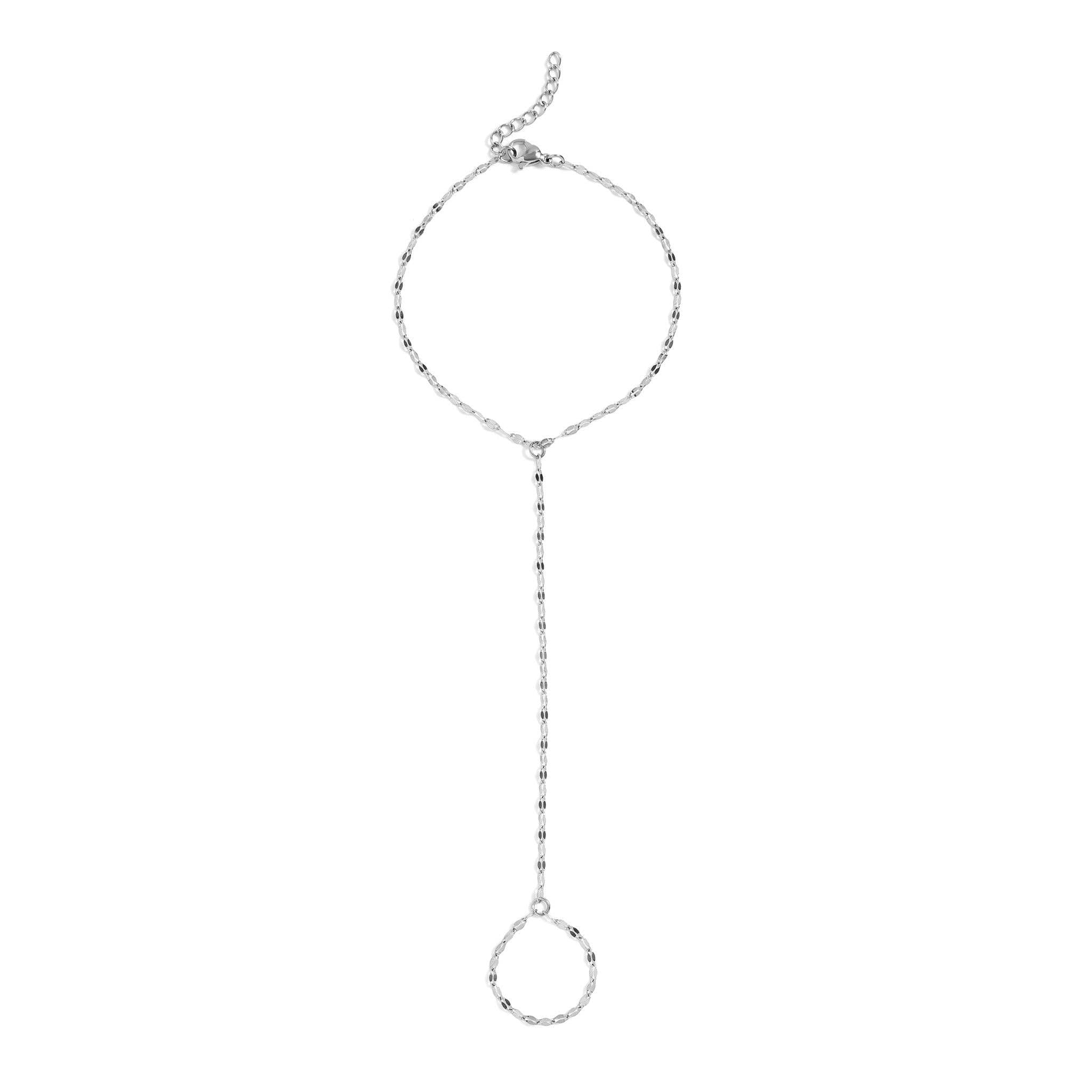 Charming Hand Chain: Silver