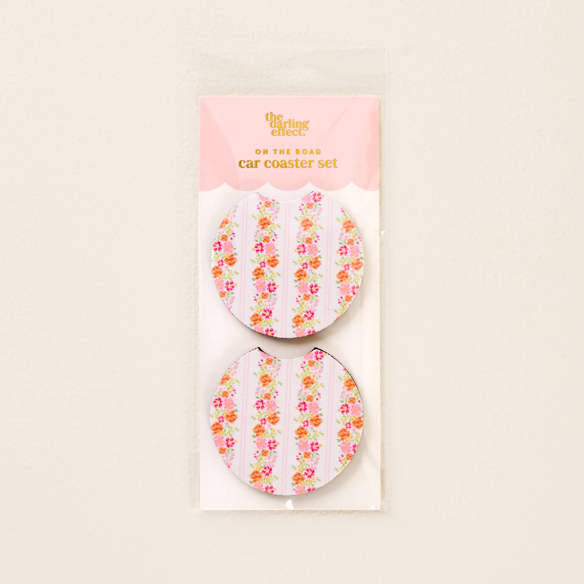 Car Coasters: Pink Flowers