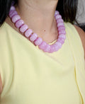Bold Beaded Necklace: Lavender