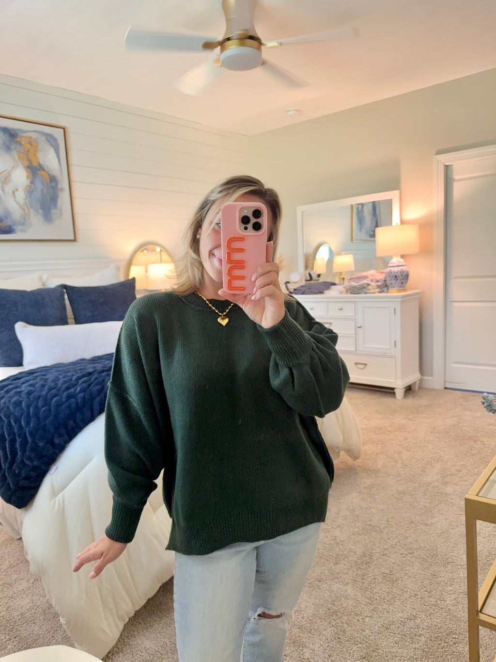 Nikki Pullover: Dark Green