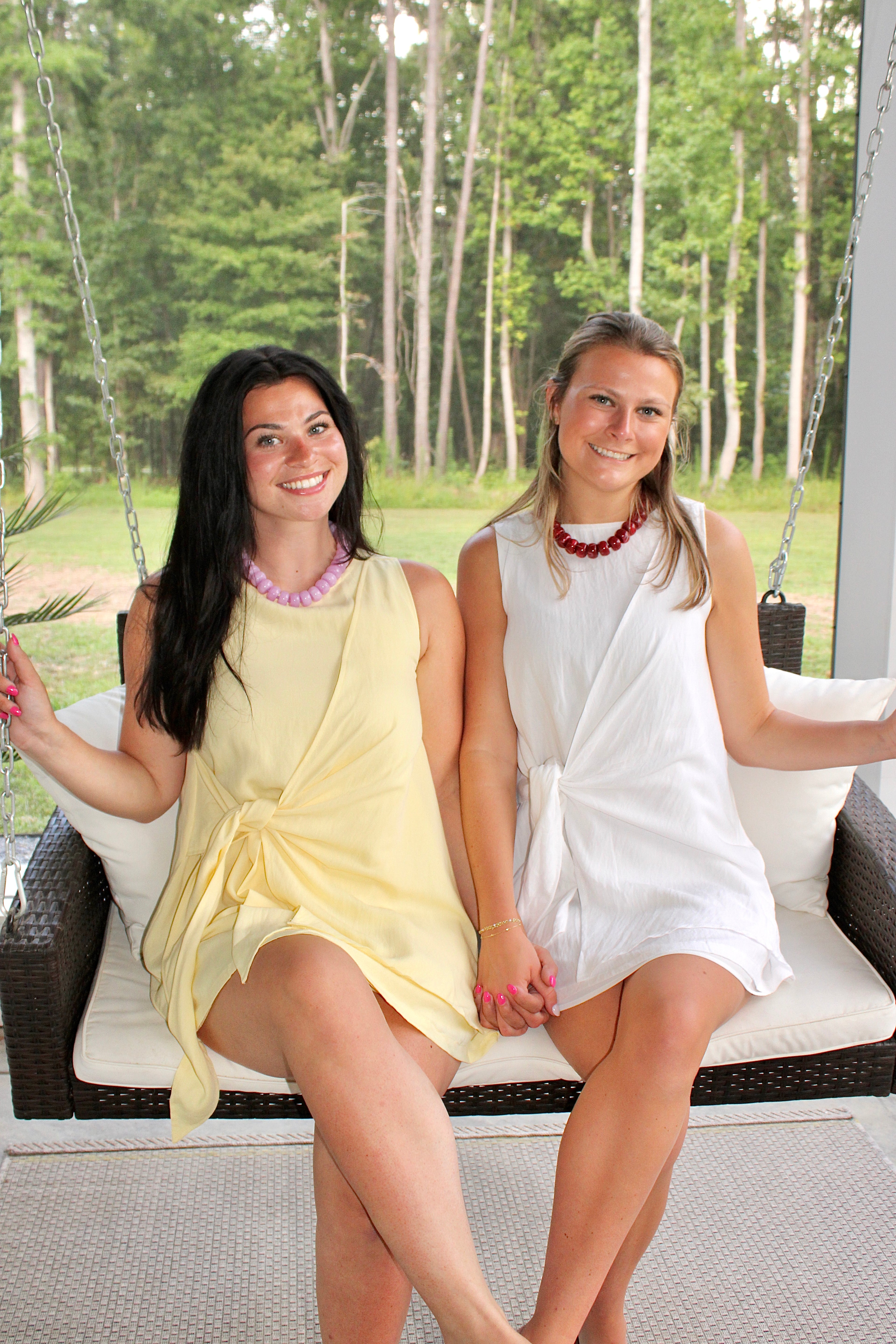 LeAnne Wrap Dress: Yellow