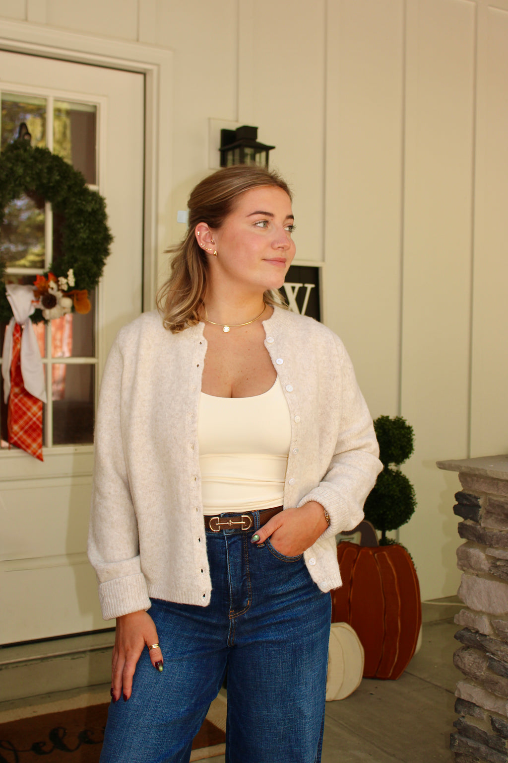 Freedom Knit Cardigan: Oatmeal
