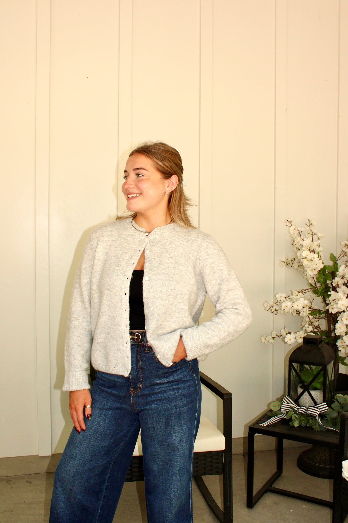 Freedom Knit Cardigan: Heather Grey