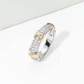 Two Tone Crisscross Ring