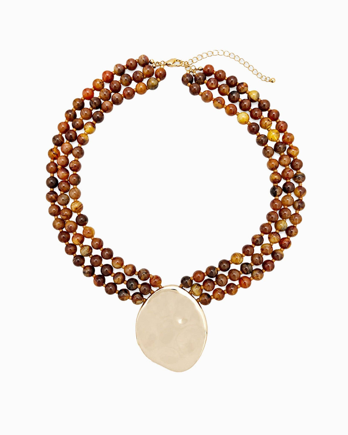 Layered Marble Bead Necklace