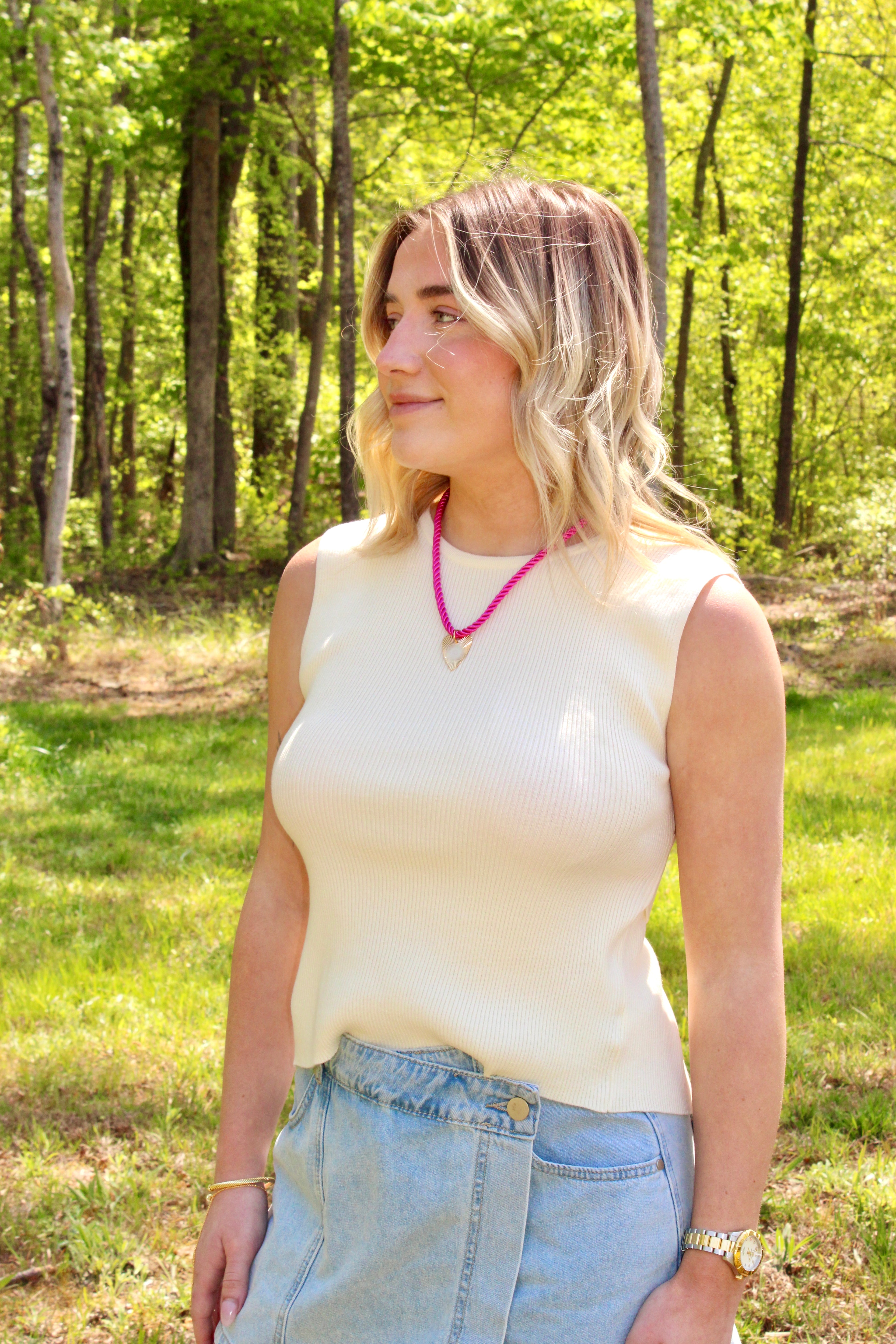 Spring Fling Top: Ivory