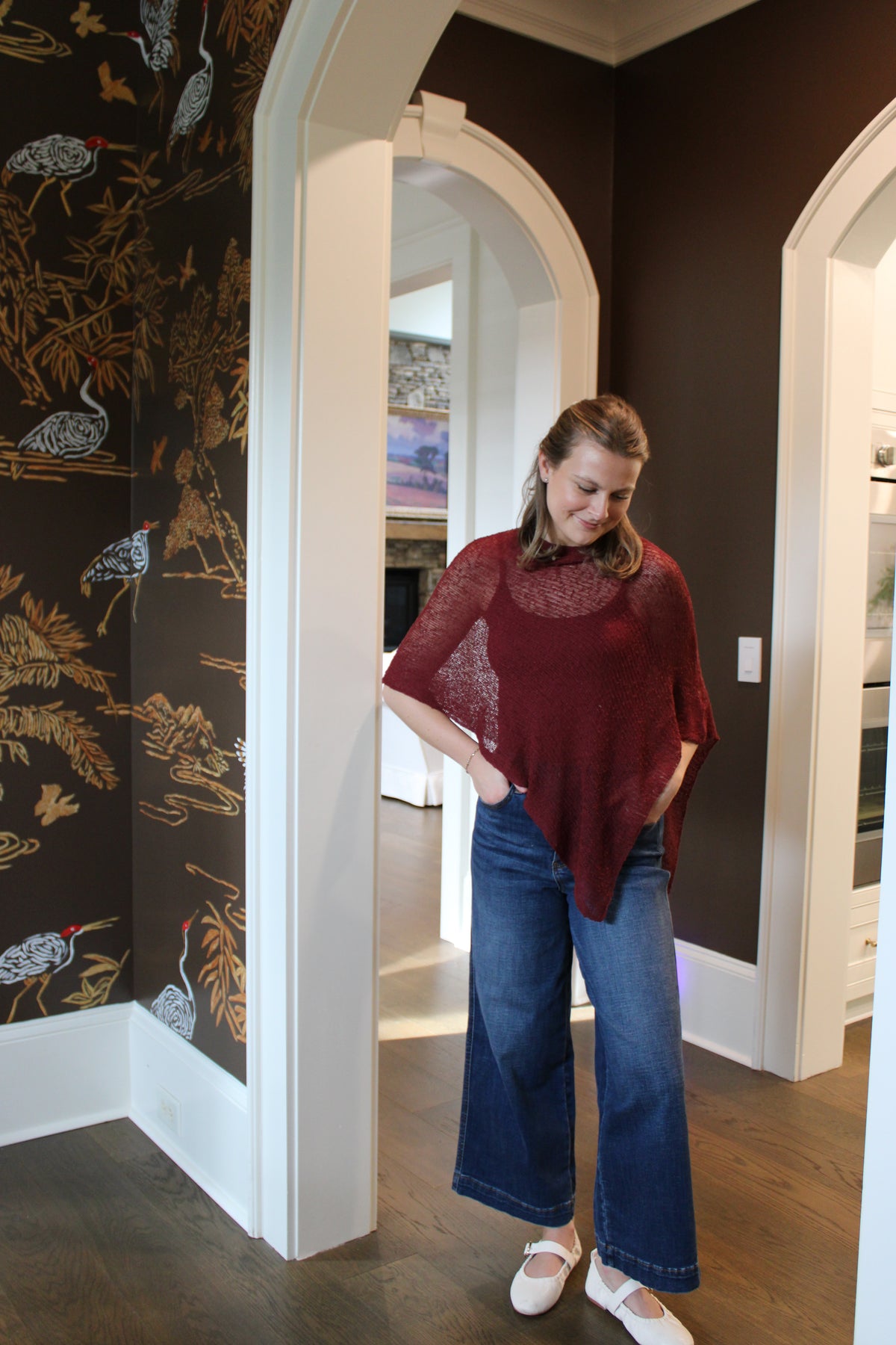 Kure Poncho: Burgundy