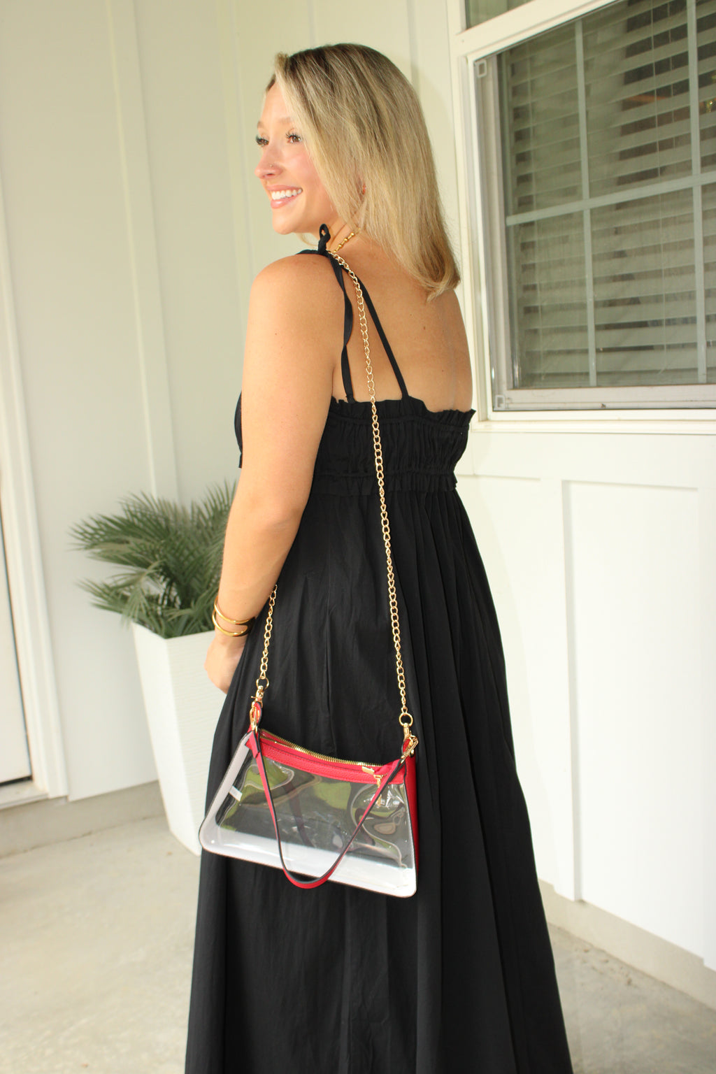 Charm Clear Bag: Red