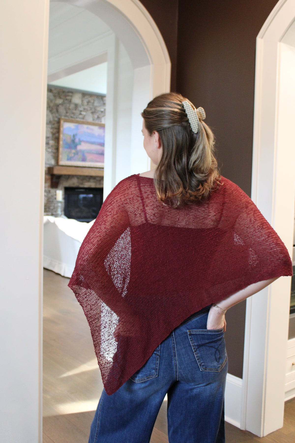 Kure Poncho: Burgundy