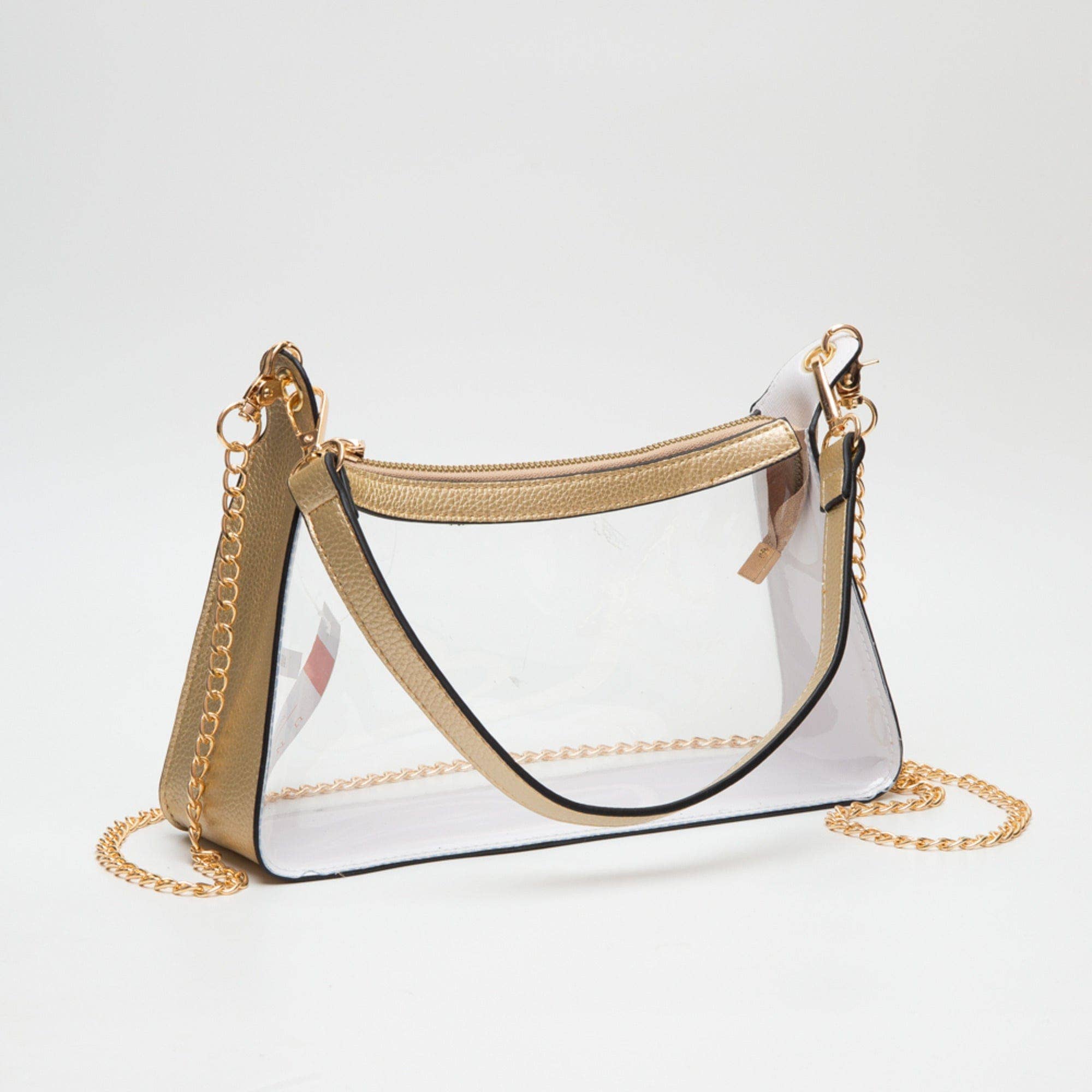 Charm Clear Bag: Gold