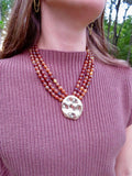 Layered Marble Bead Necklace