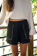 Midnight Studded Skort