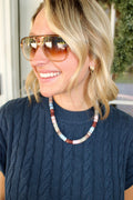 Garden Beaded Necklace: Dark Multi
