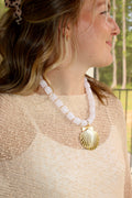 Seashell Pendant Statement Necklace