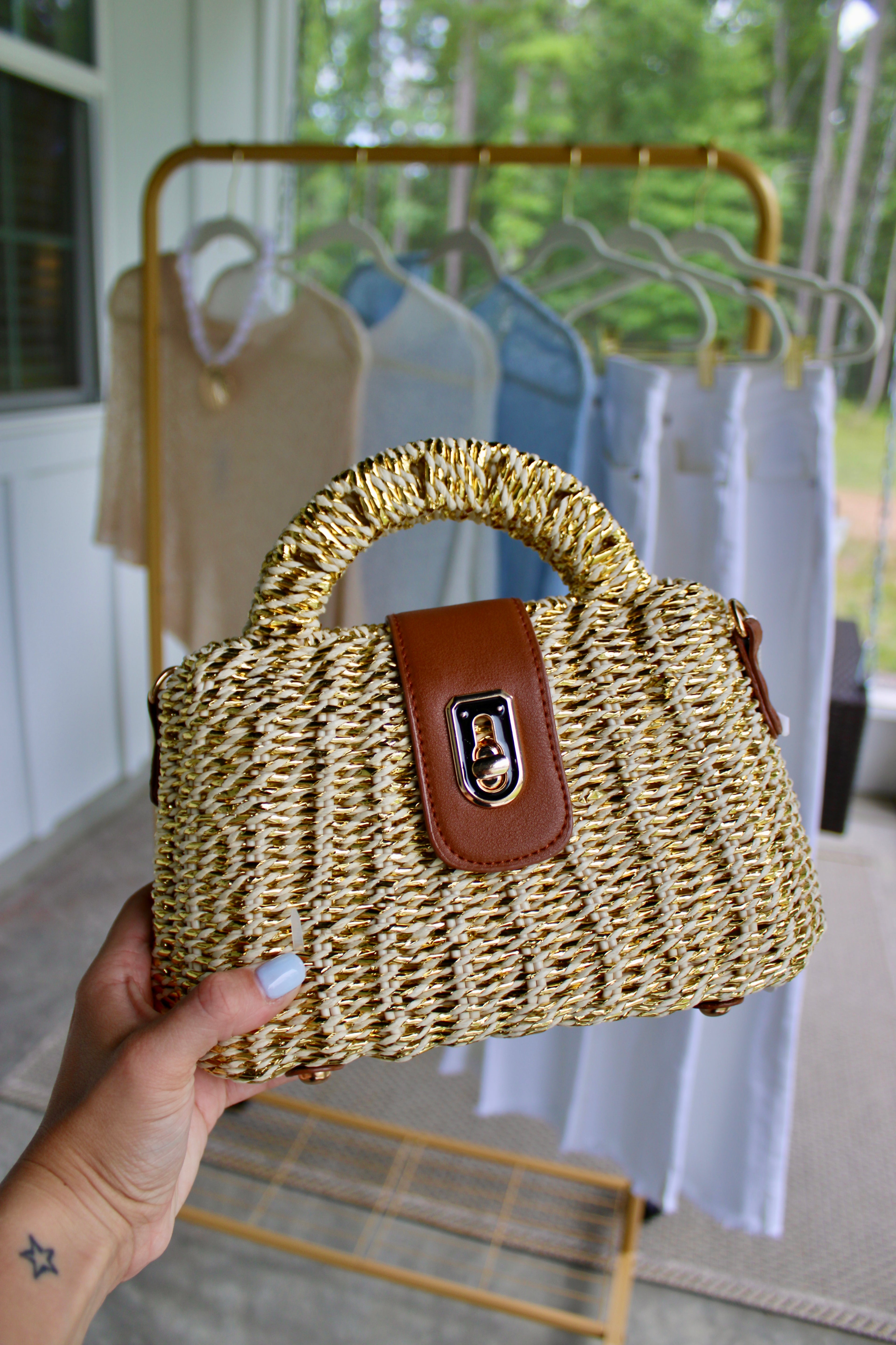 Woven Crossbody Purse