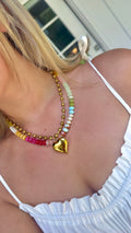 Garden Beaded Necklace: Rainbow