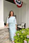 Rene Floral Lace Set: Light Blue