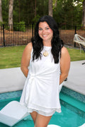 LeAnne Wrap Dress: White