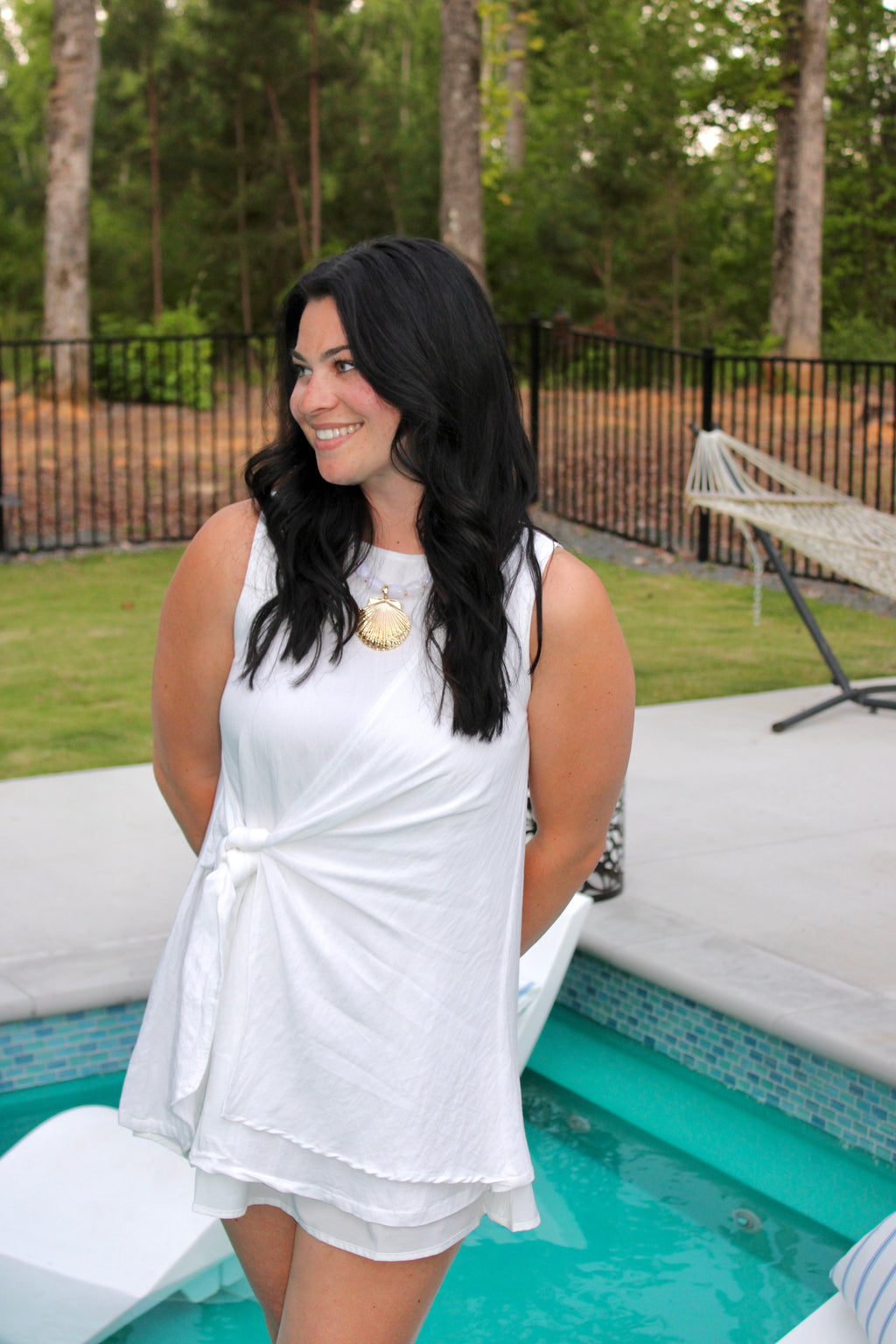 LeAnne Wrap Dress: White