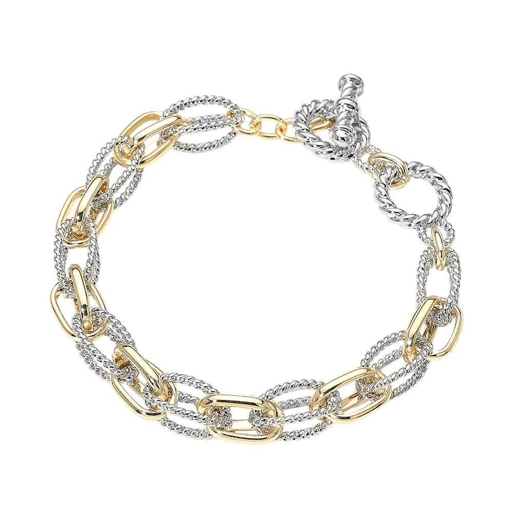 Two Tone Toggle Bracelet